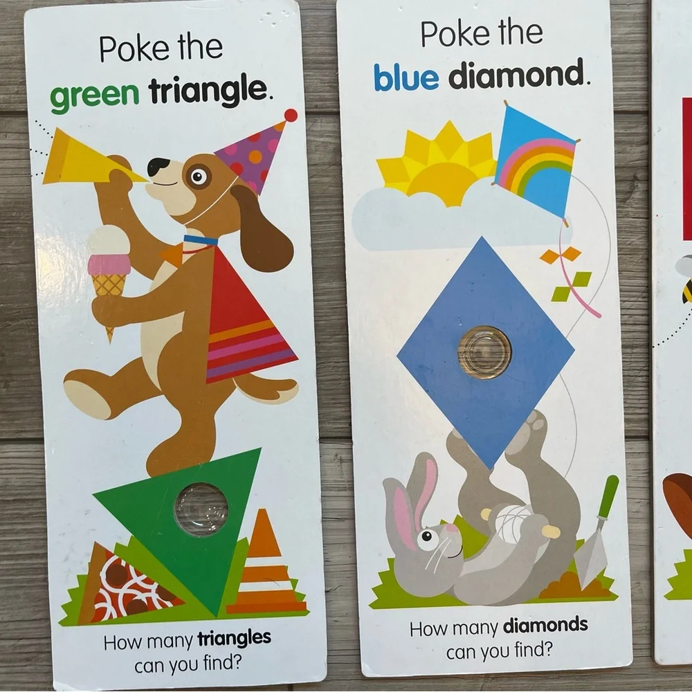 Melissa & Doug Poke-a-Dot! Numbers, Shapes & Colors Jumbo Learning Cards